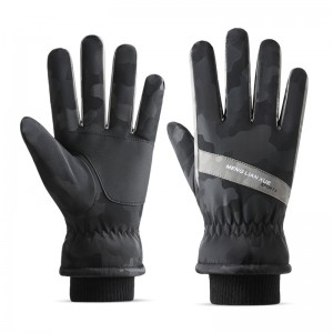 Zimné mužské cyklistické dotykové vodeodolné teplé rukavice