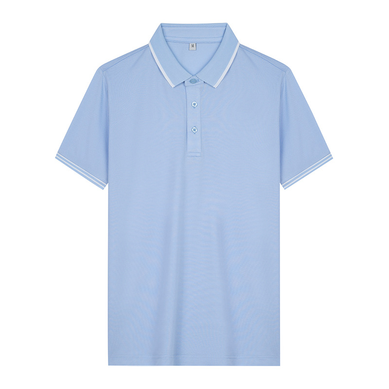 ເສື້ອຢືດ Cotton Lapel Workwear Polo Shirt Custom Spring and Autumn Men's Short Sleeve T-shirt