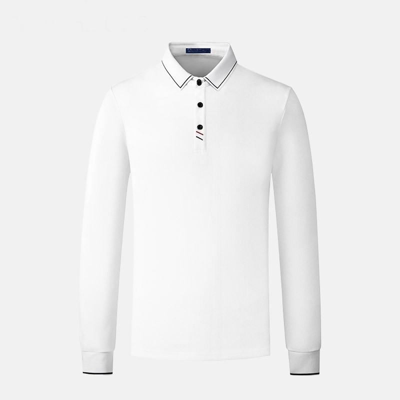 Polo Shirt Bavlněné pánské tričko s dlouhým rukávem na zakázku business pánské tričko