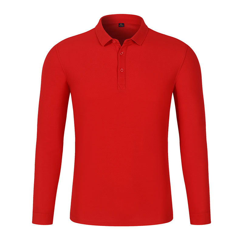 Kotteng POLO T-Shirten fir Männer laang Sleeved Solid Color Business Work Collar T-Shirts