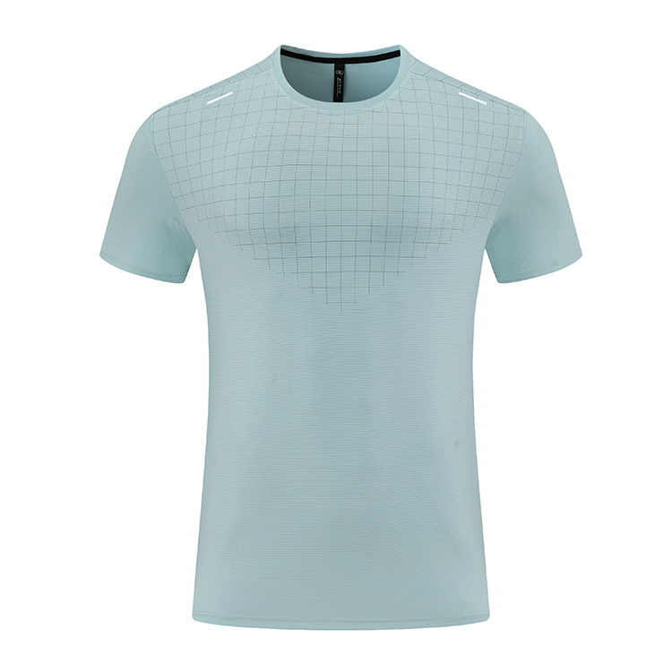 men’s short T-shirt quick dry fitness gym set running training sportswear round neck sweatshirt
