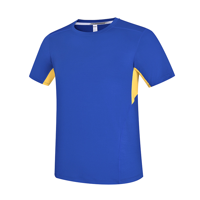 Kortärmad sport-T-shirt för män för män Löp snabbt torr Hudtight plagg Elastiska träningskläder