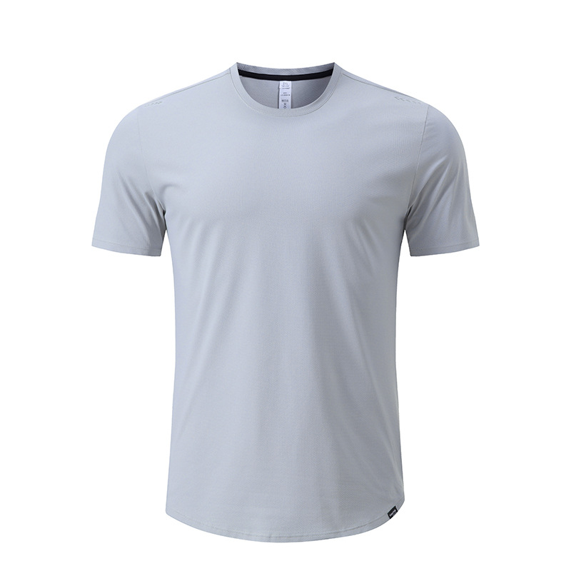 速乾性クルーネックランニングフィットネス Tシャツワークアウトアスレチックジムスポーツ Tシャツ男性用