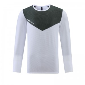 Obična majica dugih rukava s okruglim izrezom, prozračna i blokirajuća sportska majica s dizajnom kriket dresa