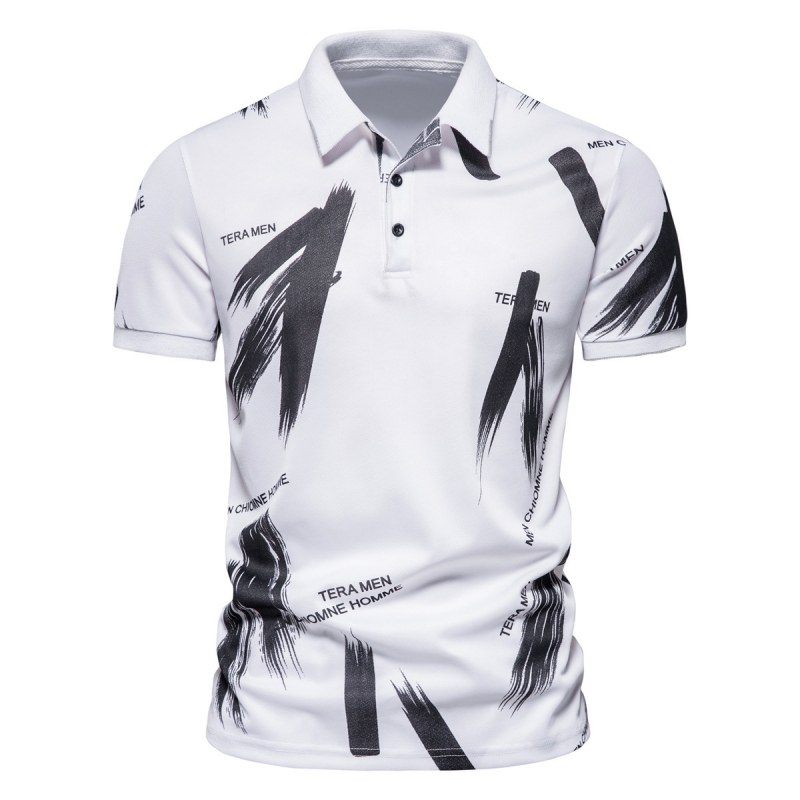 Прилагоден дизајн на машка маичка Поло солидна лежерна маичка со кратки ракави