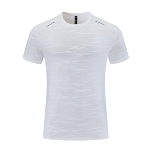 Elpojošs sporta krekls Vīriešu sieviešu fitnesa skriešanas T krekli Ātri žūstošs T-krekls