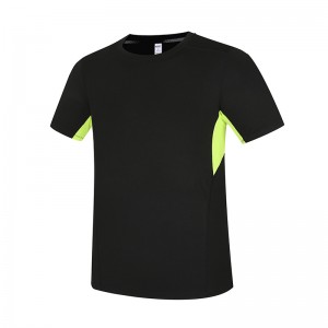 Camiseta esportiva de manga curta de verão masculino correndo rápido seco pele-apertado vestuário elástico roupas de treinamento