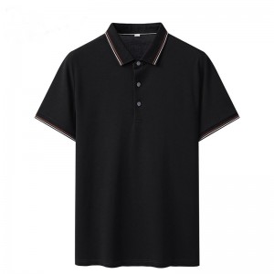 Custom solid short-sleeved Polo shirt casual men’s T-shirt