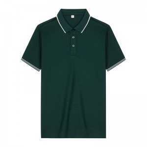 ເສື້ອຢືດ Cotton Lapel Workwear Polo Shirt Custom Spring and Autumn Men's Short Sleeve T-shirt