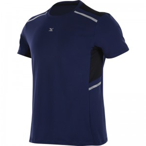 Персонализирана мъжка тениска с къс ръкав и дишаща спортна тениска за бягане, фитнес, мускулна гимнастика