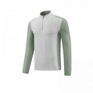 Long Sleeve Zip Casual Man Shirts Fitness anty-bakteriële stof T-shirt