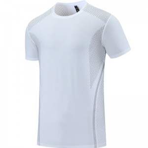 Мужские спортивные футболки сухого кроя с логотипом и дизайнерской футболкой с круглым вырезом