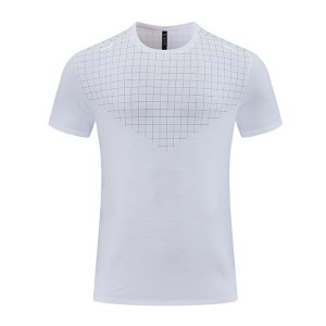 Мужская короткая футболка, быстросохнущая футболка для фитнеса, тренажерного зала, спортивная одежда для бега, толстовка с круглым вырезом