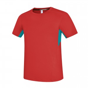 Miesten kesäinen lyhythihainen urheilu T-paita Juoksu nopeasti kuivuva Ihonpitävä vaate Joustavat treenivaatteet
