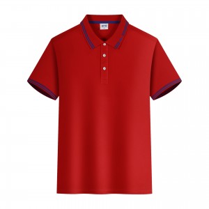 Oanpaste hege kwaliteit solide polo-shirt mei koarte mouwen casual manlju T-shirt