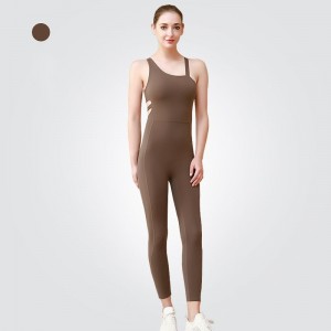 Yoga Sports Women Suit Gym ඇඳුම් ලස්සන Back Jumpsuits Dancewear