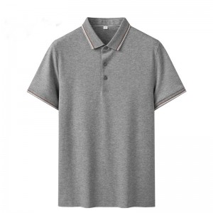 सानुकूल सॉलिड शॉर्ट-स्लीव्ह पोलो शर्ट कॅज्युअल पुरुषांचा टी-शर्ट
