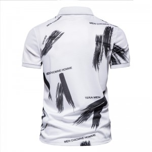 Захиалгат эрэгтэй цамцны загвар Поло хатуу богино ханцуйтай энгийн футболк