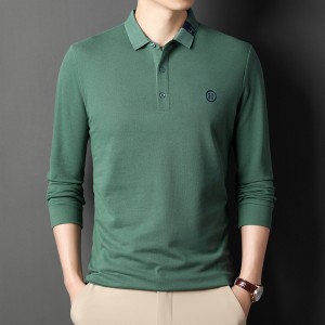 Men’s Casual Long-Sleeved Polo Shirt Office T-Shirt Men’s Breathable Polo Shirt Men’s Clothing