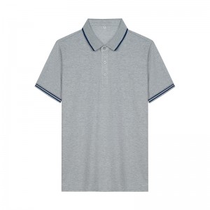 Camisa polo de roupas de trabalho com lapela de algodão personalizada primavera e outono camiseta masculina de manga curta