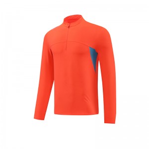 Mens Clothing Shirt Quarter Zipper Long Sleeve Elastyske kompresje manlju ademend Sport Shirts