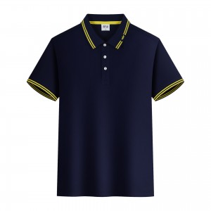 कस्टम उच्च गुणवत्ता वाली ठोस कम बाजू वाली पोलो शर्ट कैज़ुअल पुरुषों की टी-शर्ट