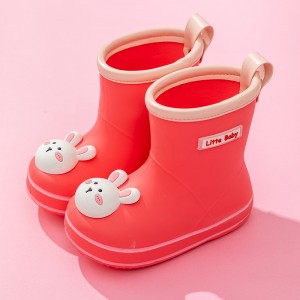 Mga bata nga cute nga waterproof Rain Shoes kids rain boots cartoon animal swimming rain boots