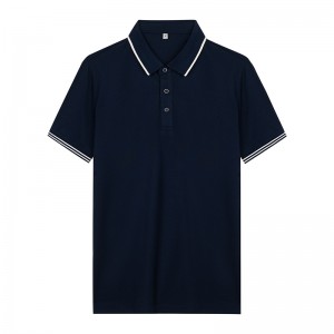 Cotton Lapel အလုပ်အဝတ်အစား Polo Shirt စိတ်တိုင်းကျ နွေဦးနှင့် ဆောင်းဦး အမျိုးသား အင်္ကျီလက်တို တီရှပ်