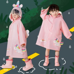 Criança capa de chuva eva bonito adolescente loja impermeável trincheira crianças criança meninas capa de chuva para crianças