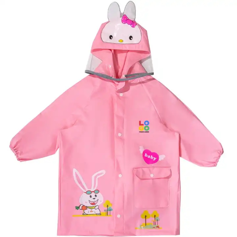 Water proof Cute Cartoon Custom Print Rain Coat EVA material waterproof Raincoat for Kid