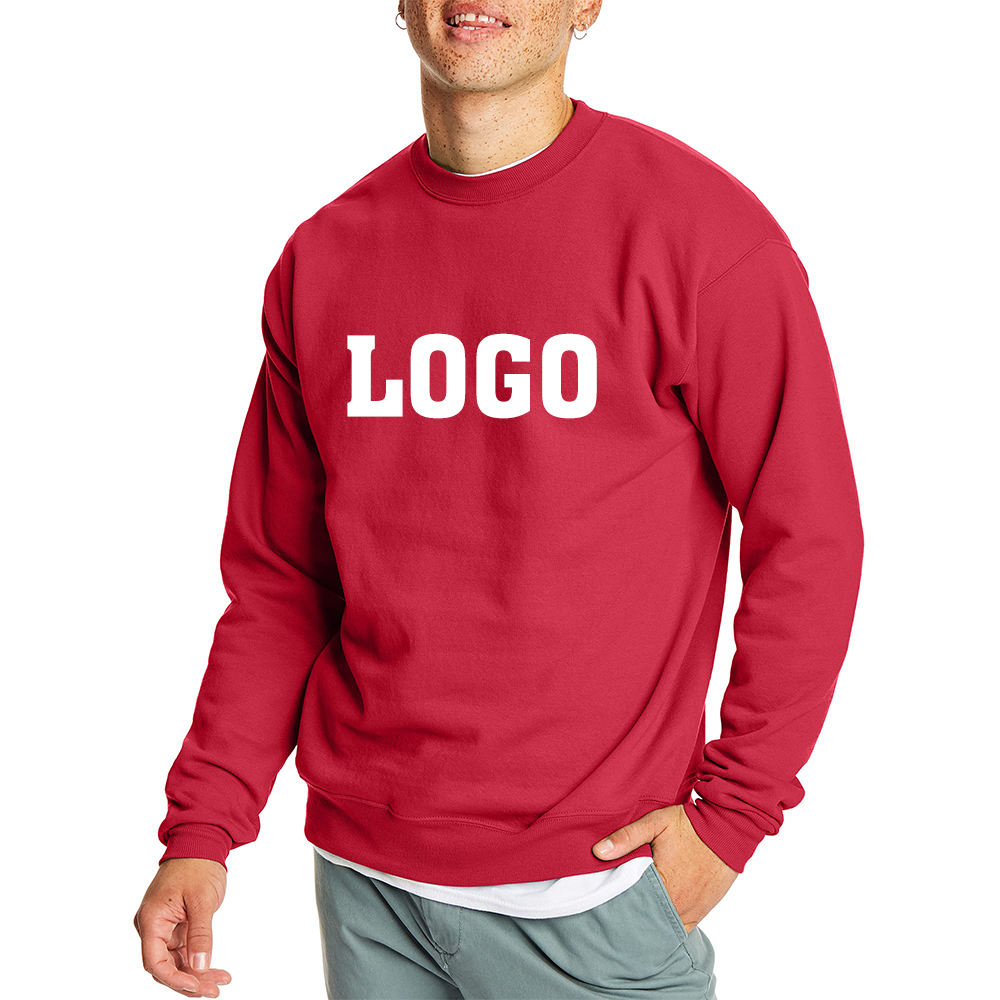 Sweatshirt Kerah Bulat Lengan Panjang Cetak Grafis Kustom Pria