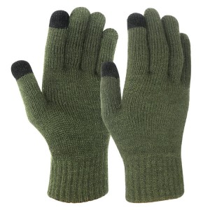 men warm hand knitted touch screen gloves