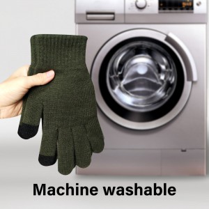 guantes cálidos tejidos a mano para pantalla táctil para hombre