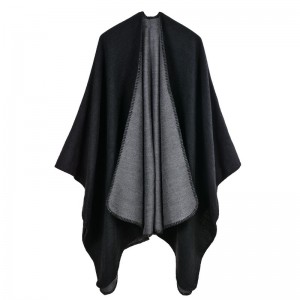 Jinan Zivistanê Solid Blanket Shawl Wrap Cardigan Coat