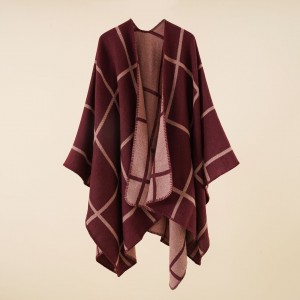 Vinter varme kvindelige overdimensionerede tæppe tørklæde sjaler