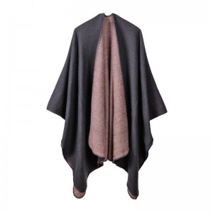 महिलाओं के लिए शीतकालीन ठोस कंबल शॉल लपेट कार्डिगन कोट
