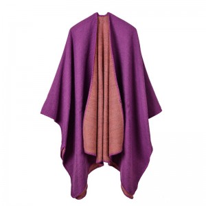 Women’s Winter Solid Blanket Shawl Wrap Cardigan Coat
