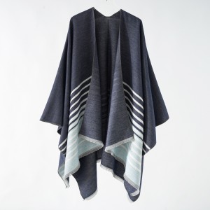 ladies cashmere popular stripe woven women’s winter shawl