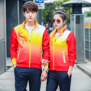 Custom Fabric Color Digital Printing School Sports Wear Tracksuits Jacket Pants Set School Uniform Tracksuits