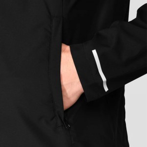 Windbreaker Jackets For Men Standard Fit Adjustable Elasticated Hood 100% Polyester Waterproof OEM Factory