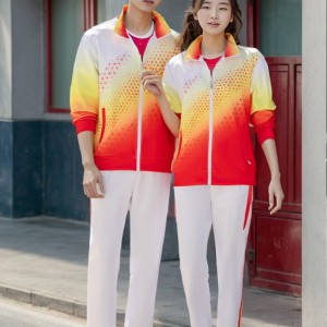 Custom Fabric Color Digital Printing School Sports Wear Tracksuits Jacket Pants Set School Uniform Tracksuits