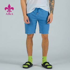 OEM Factory Price Sportswear Wholesale 100 Cotton Drawstring Waist Men Custom Sweat Shorts
