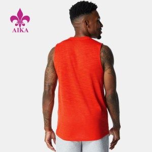 Custom Mens Sport Wear Gym Slim Fit Training Breathable Tank Tops Muscle Polyester Singlet Men