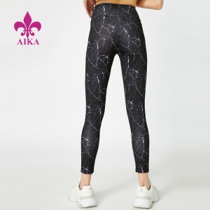2021 High Waist Compression Sublimation Printing Ployester Fitness Yoga Wear Leggings For Women