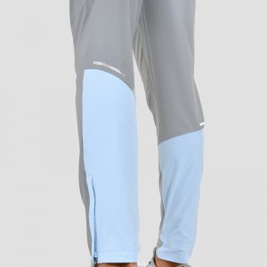Men Jogger Pant Zip Ankle Cuff  Lightweight Breathable Contrast Panelling Custom Reflective Logo Wholesale OEM Factory