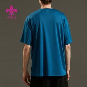 Wholesale Price Fashion Men Sportswear – Custom Logo Printing Short Sleeve Plain Gym Sports Blank Polyester Fitness T shirts For Man – AIKA