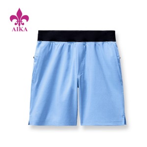 Summer Running Polyester Shorts 2 In 1 Fast Drying Pockets Inside Sportswear Men Gym Shorts