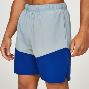 Wholesales 7” Inch 100% polyester  Workout Shorts Fitness Contrast Colors Mens Gym Shorts With Pocket
