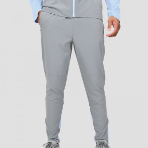 Men Jogger Pant Zip Ankle Cuff  Lightweight Breathable Contrast Panelling Custom Reflective Logo Wholesale OEM Factory