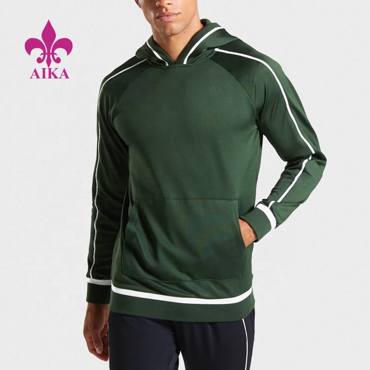 High quality Dri fit men plain custom polyester fitness hoodies